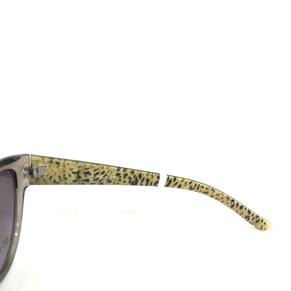 Rampage Sunglasses RS10009 GRY-35 Black Brown Cat Eye Frames with Purple Lenses